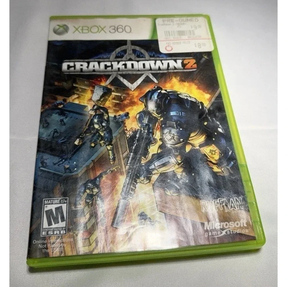 CRACKDOWN 2 game complete w/ manual, map & unused download code XBOX 360